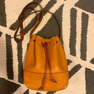 J.Crew Downing Bucket Bag in Brown Pebbled Leather